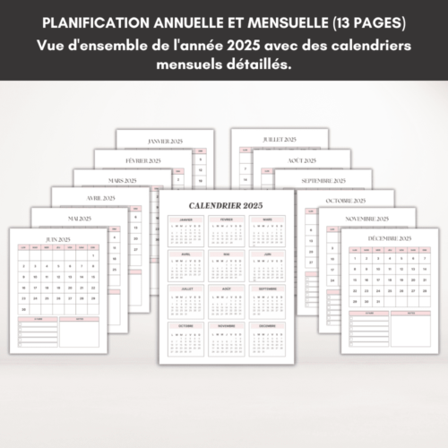 planificateur d'objectifs 2025